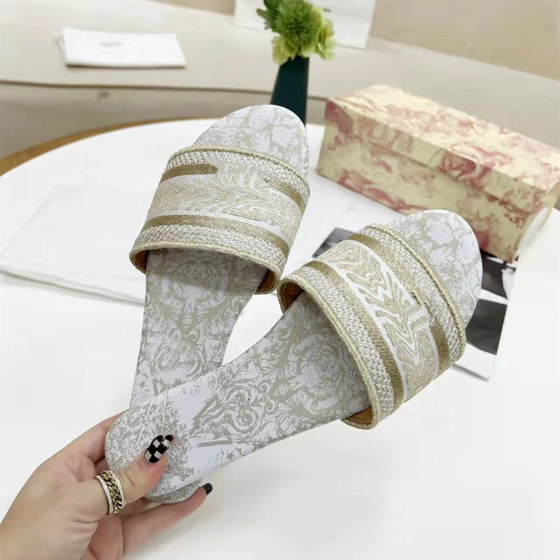

Women's luxury slippers brand designer shoes fashion non slip sandals