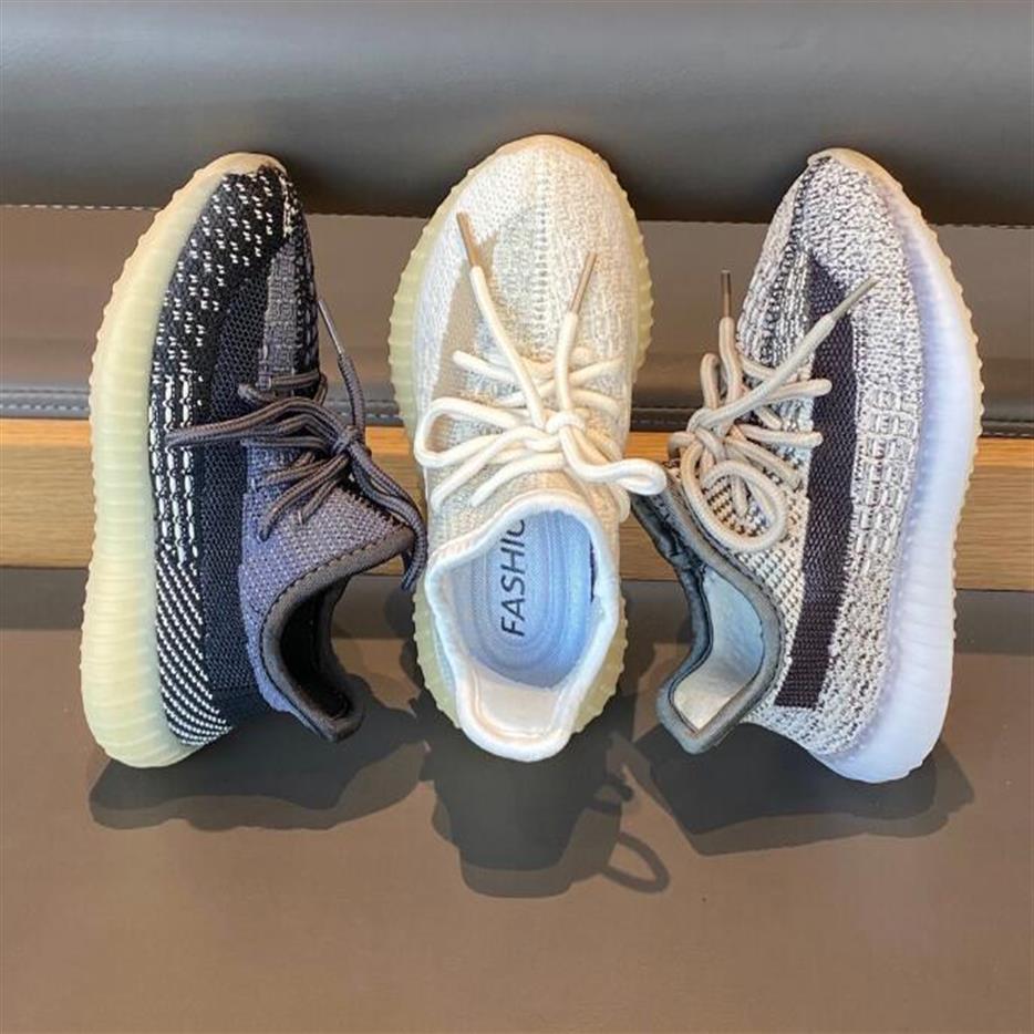 

Kids Designer Sneakers Hiphop Brand Kanye Shoes for Boys Girls Teens Pink Breathable Children Running Eur 24-35 GC6352384, Black