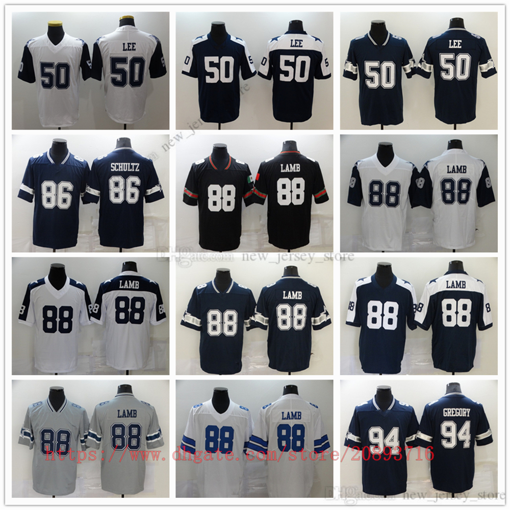 

Movie College Football Wear Jerseys Stitched 88 ceedeelamb 50 seanlee 86 DaltonSchultz 94Gregory Breathable Sport High Quality Man, As picture (with team logo)