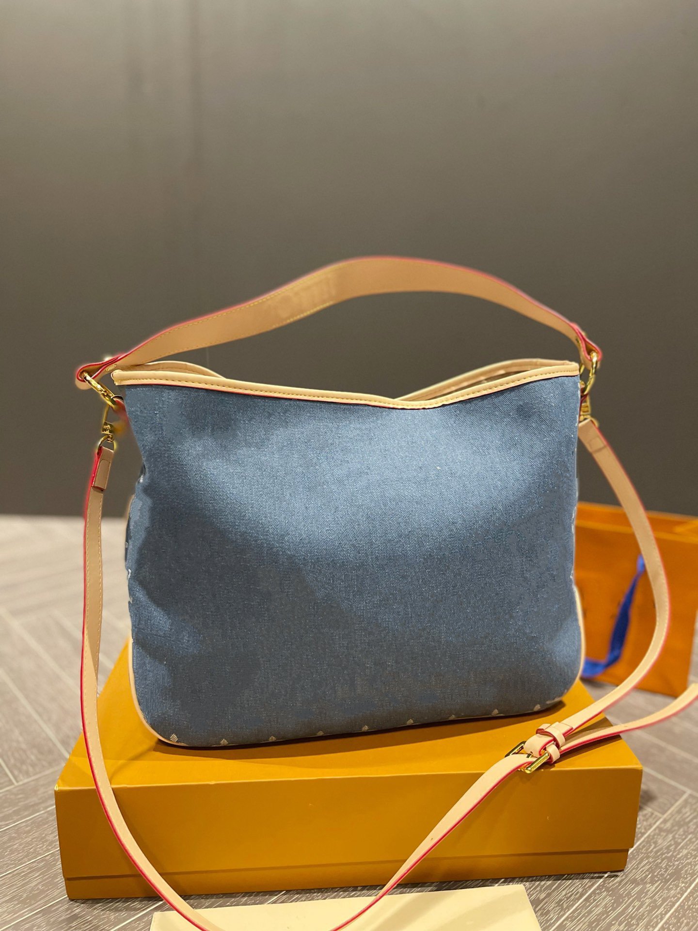 

designer bags 2022 45cm Luxury Handbag Shopping bag denim series denim one-shoulder tote Shoulder Bags Womens Designer fashion Tote 2 shoulder straps 5A quality