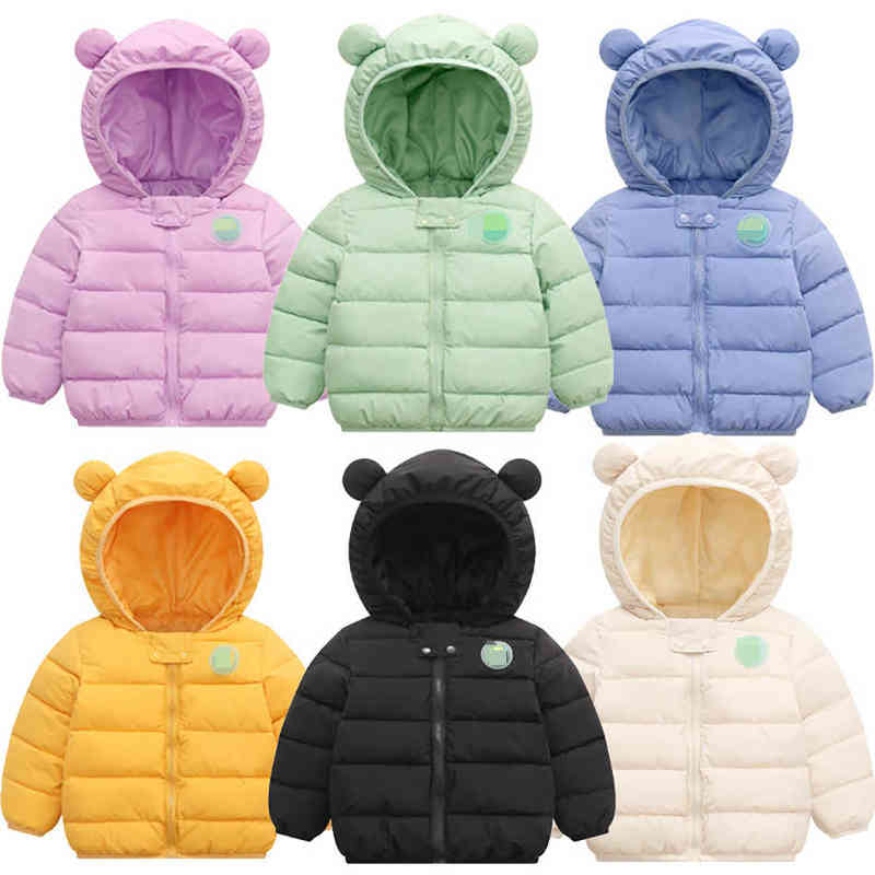 

Autumn Winter Hooded Down Jackets For Kids Girl Boy Cartoom Outerwear Baby Boys Girls Jacket Warm Clothes 1-5T J220718, Ntyrs346a