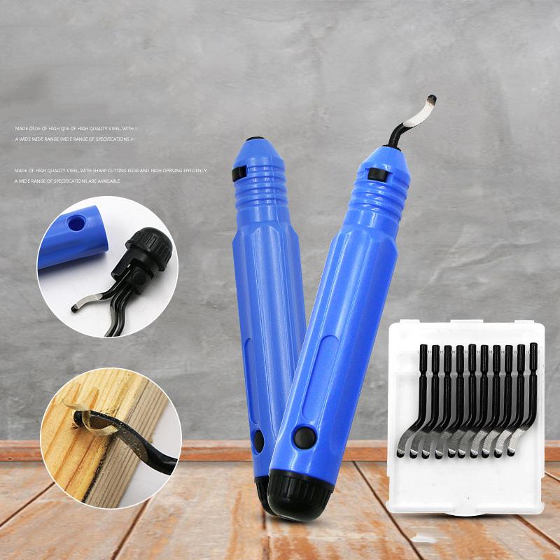 

Professional Hand Tool Sets Handle Burr Metal Repair Deburring Kit 10pc Router Bit Rotary Deburr Blades Remover DeburRed For Wood PlasticPro
