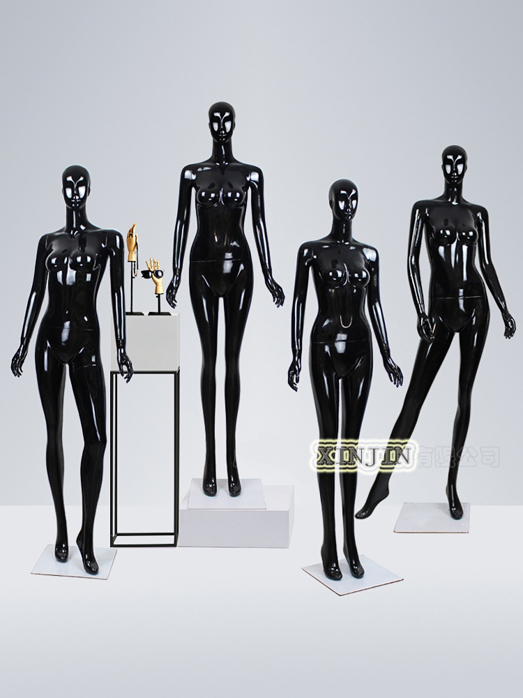 

NICE Facial Features Shiny Black Women Mannequin Full Body Model Fiberglass on Sale