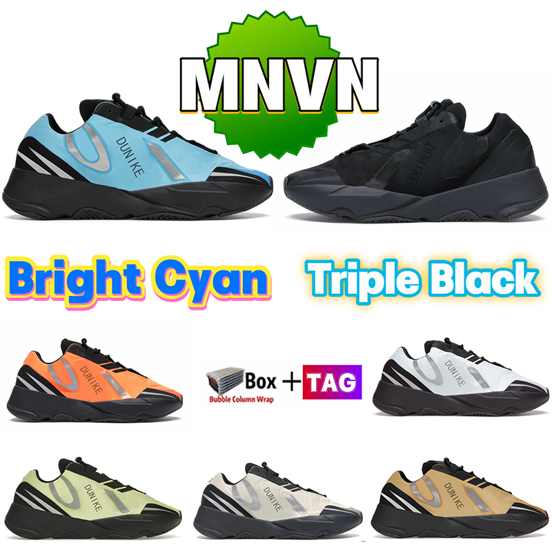 

GAI Fashion MNVN men women Casual Shoes Triple Black Bright Cyan blue tint Honey Flux mans womens sneakers with box Resin Bone Phosphor Orange Designer Trainers, No.8- shoes box