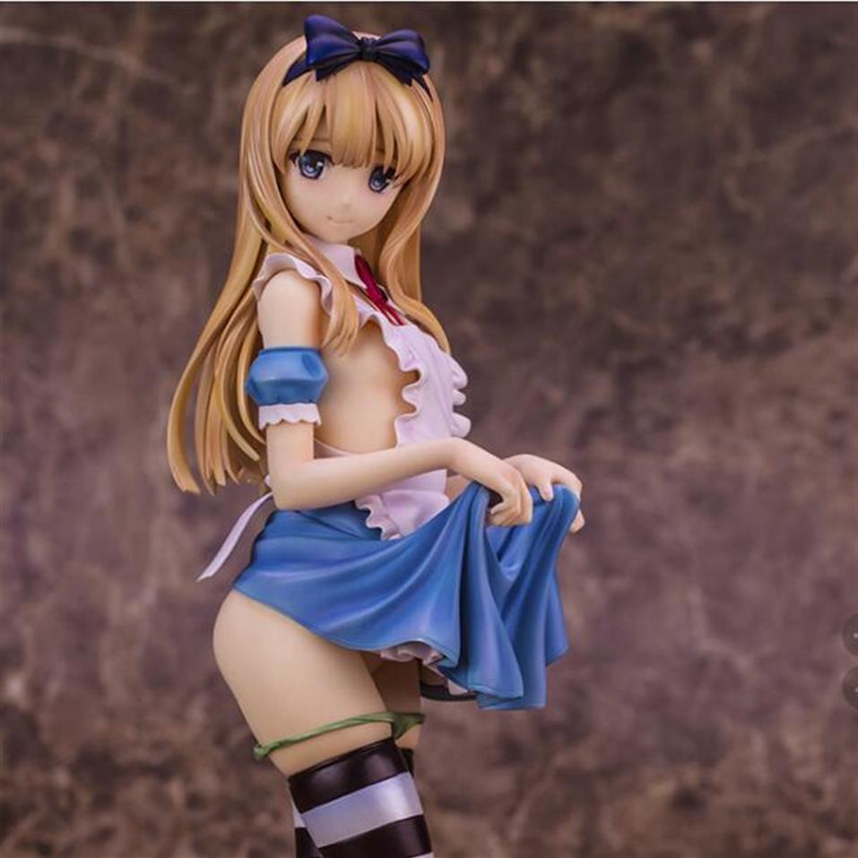 

25cm Anime Sexy Alice Girl Illustration BY Misaki Kurchito 1/6 Scale Painted PVC Action Figure Collectible Model Toys Brinquedos351y