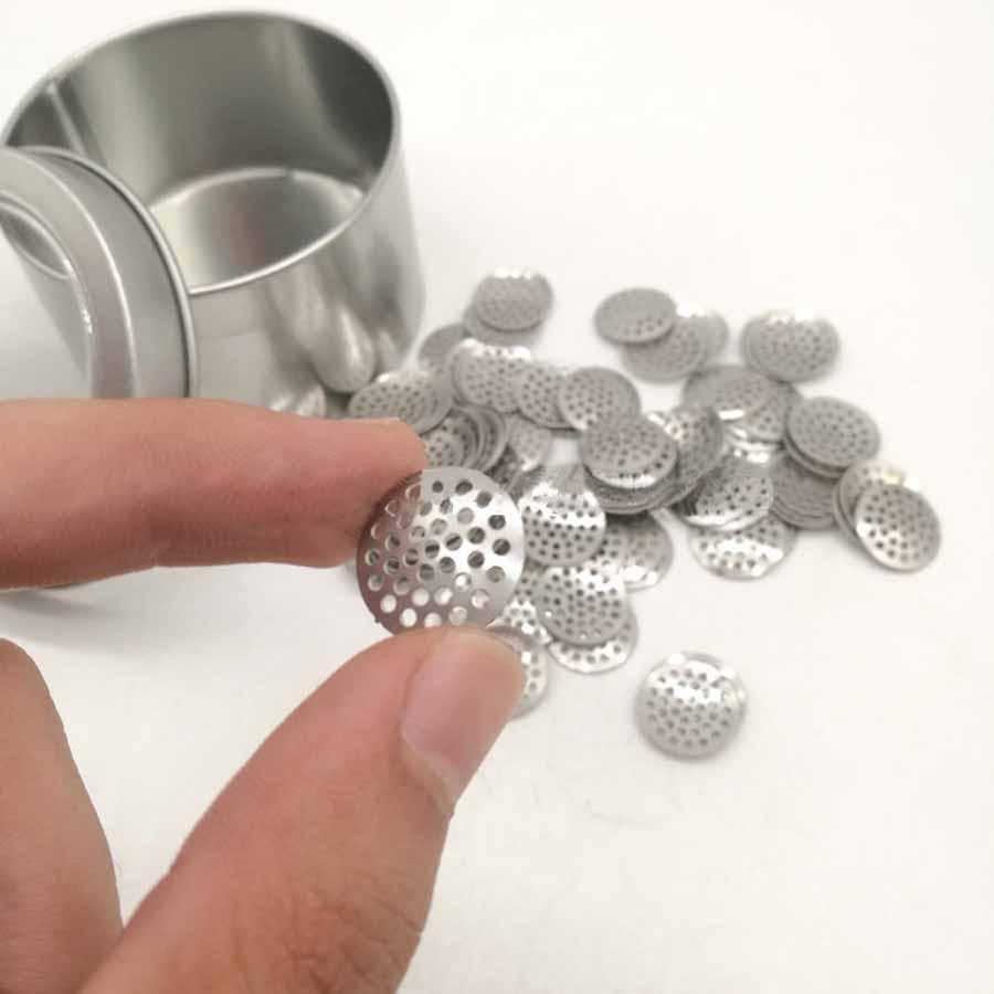 

Smoking Accessories thick Titanium Stainless Steel Pipe screens Bowl Screen filters for Smoking Pipes Filter Mesh