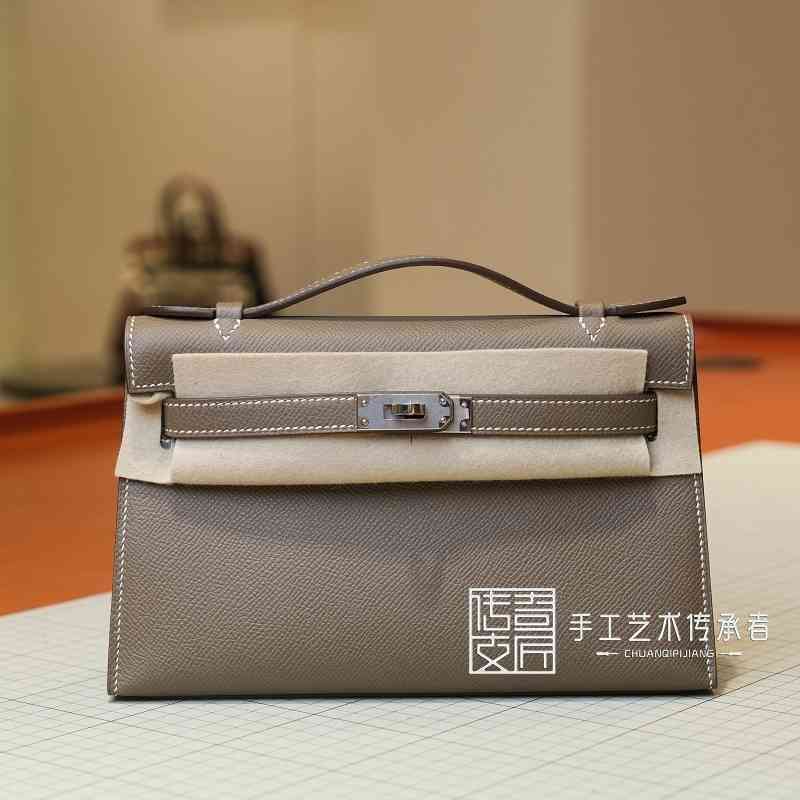 

Herme Designer Women Mini 2022 Handbags Bag Generation Epsom Leather Elephant Grey 22cm Silver Buckle Handbag