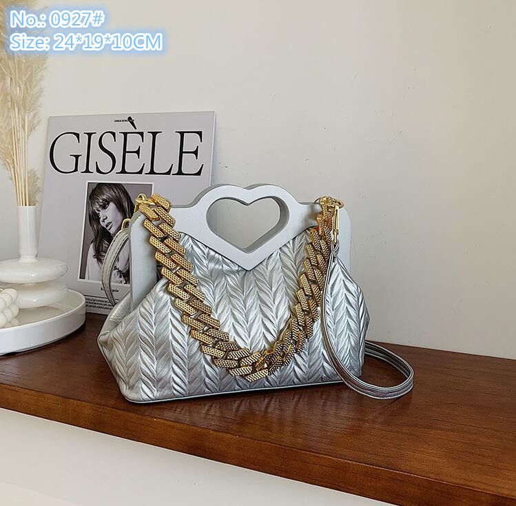 

Wholesale ladies leather shoulder bags summer personality wooden fashion handbag trend diamond chain bag small fresh striped mobile phone coin purse 9 colors, Fuchsia-0927#
