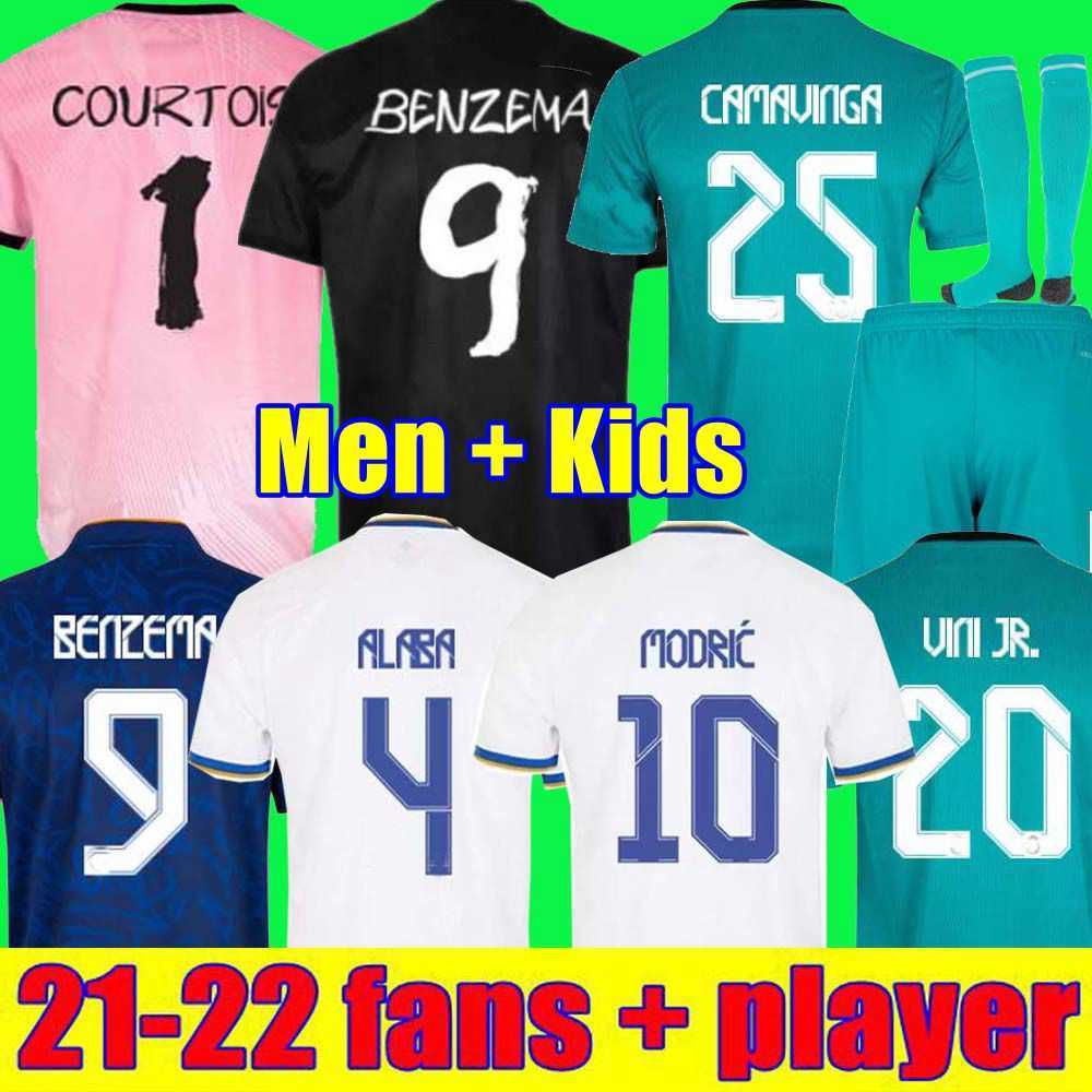 

FANS player 120TH Black BENZEMA soccer jerseys 21 22 football shirt VINI JR MODRIC ASENSIO camiseta men kids kit 2021 2022 uniforms, 3rd aldult ucl