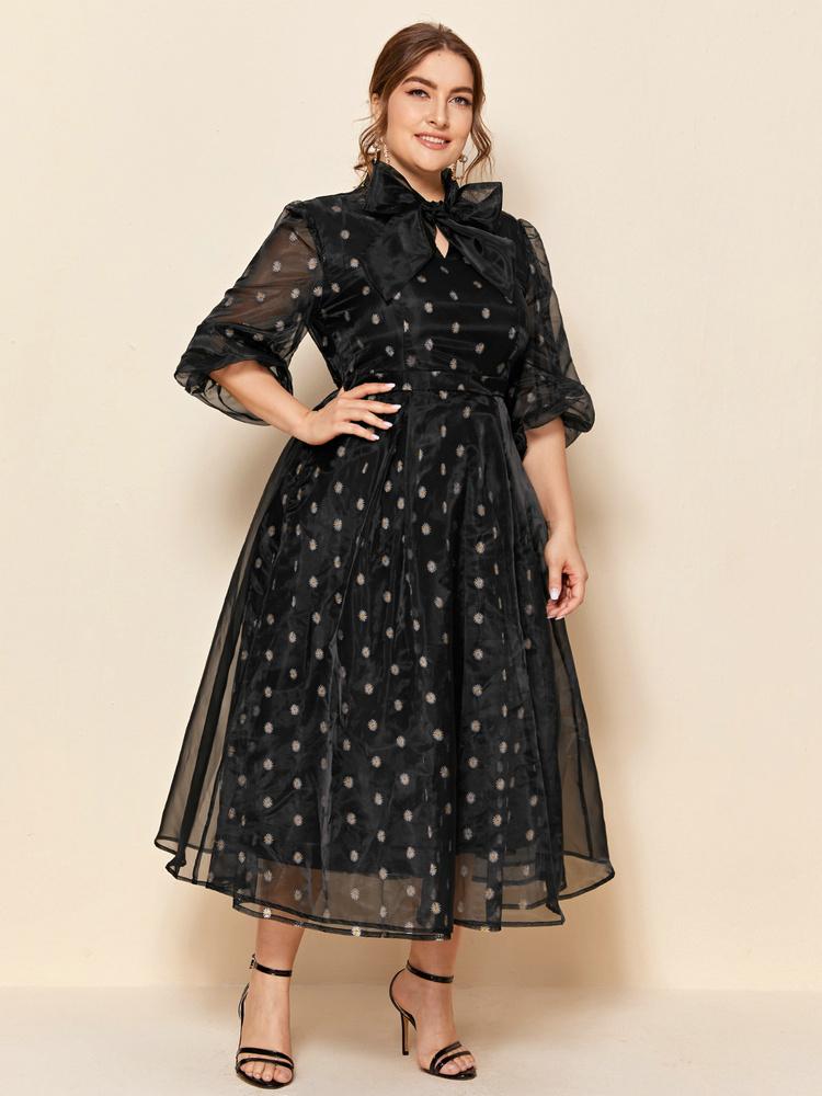 

Plus Size Dresses Women's Chic Elegant Large Maxi 2022 Luxury Designer Trend Stylish Long Evening Party Festival ClothingPlus, Black