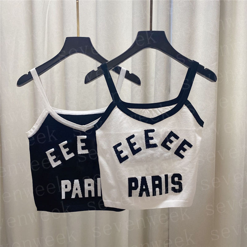 

Summer Vest Designer Letter T Shirts Womens Clothing Sexy Short Style Sling Tops For Women, White