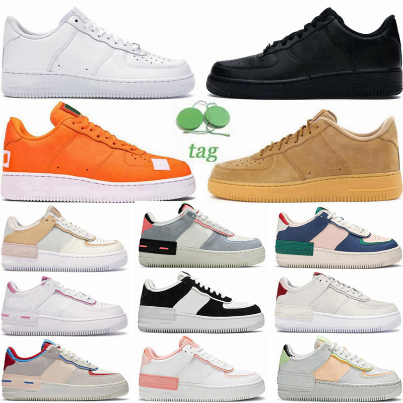 

Designer sneakers Casual Shoes unisex airforces 1 OG Classic triple white low shadow wheat Frost Pale Pastel Beige men women trainers sports sneaker platform shoe