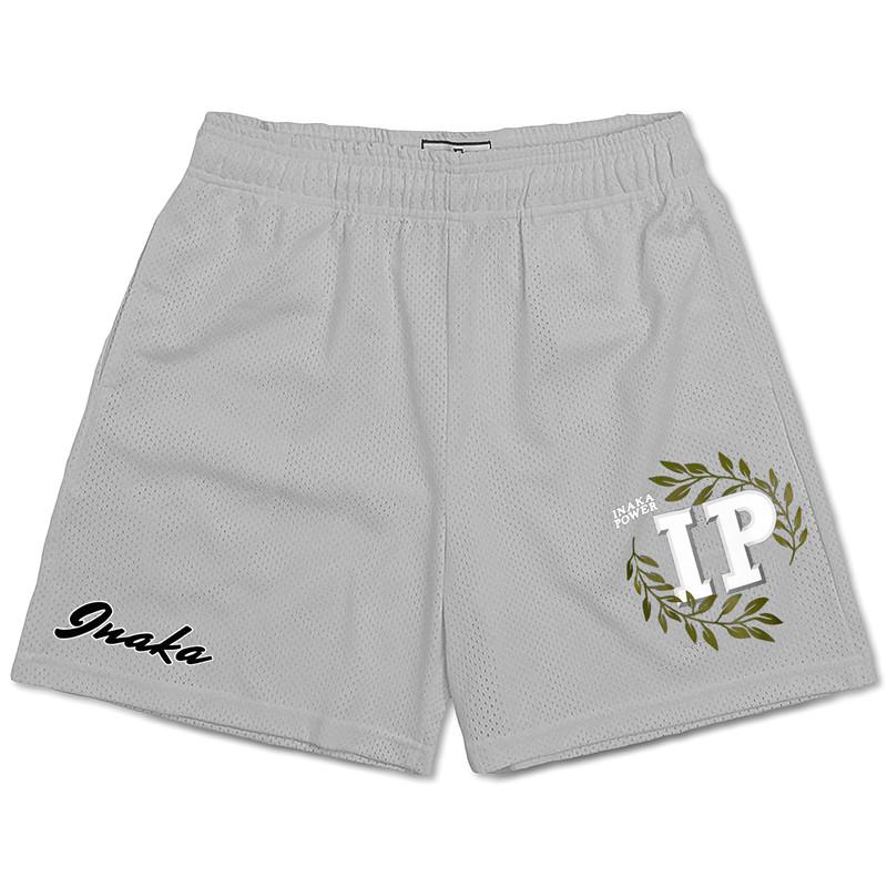 

Men's Shorts Summer Inaka Men Women Classic Power Sports Gym Basketball Mesh Fashion IP, Black