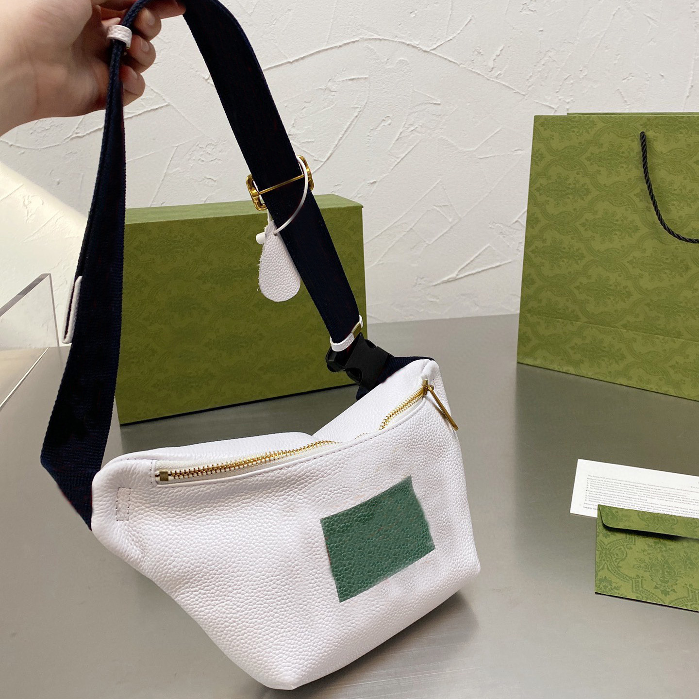 

designer lady's cross body bag Fashion female fanny pack high quality unisex Belt Bags chest bag genuine leather With Box purse, Customize