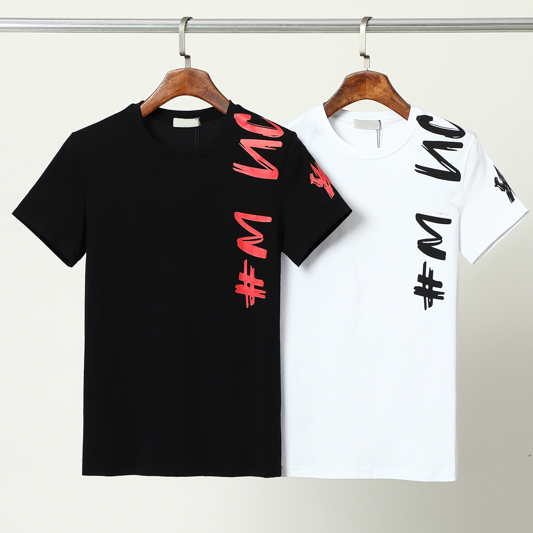 

Men's Tee shirt summer brand designer letterprint short sleeve 100% cotton breathable crease resistant T-shirt Street color women's fashion small round collarM-3XL#99