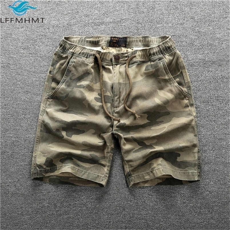 

207 Summer Fashion Straight Cargo Shorts Male Sport Casual Half Length Pure Cotton Military Style Camouflage Men's Work Clothing 220407, 207 camouflage