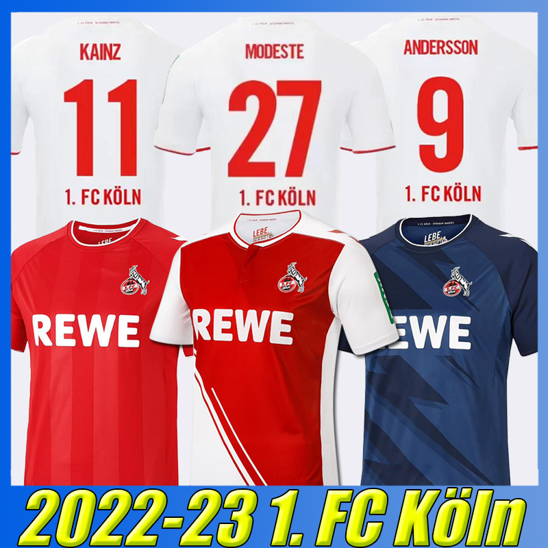 

22/23 FC Koln soccer Jersey Third 2022 2023 Anthony Modeste F.Kainz R.Czichos J.Hector E.Skhiri The Lates football shirts camiseta de fUtbol home away top quality, Koln 22-23 home