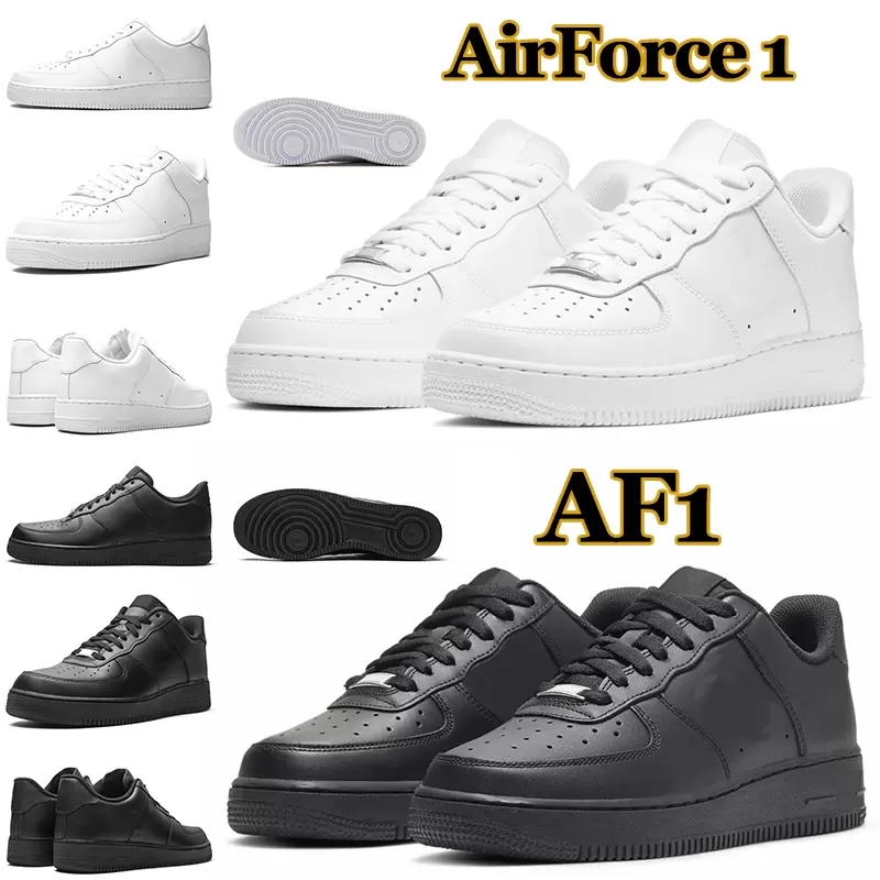 New Designers Outdoor Men Low Skateboard Shoes Discount One Unisex FoRcES Classic 1 07 Knit Euro Airs High Women All White Black Wheat Running Sp
