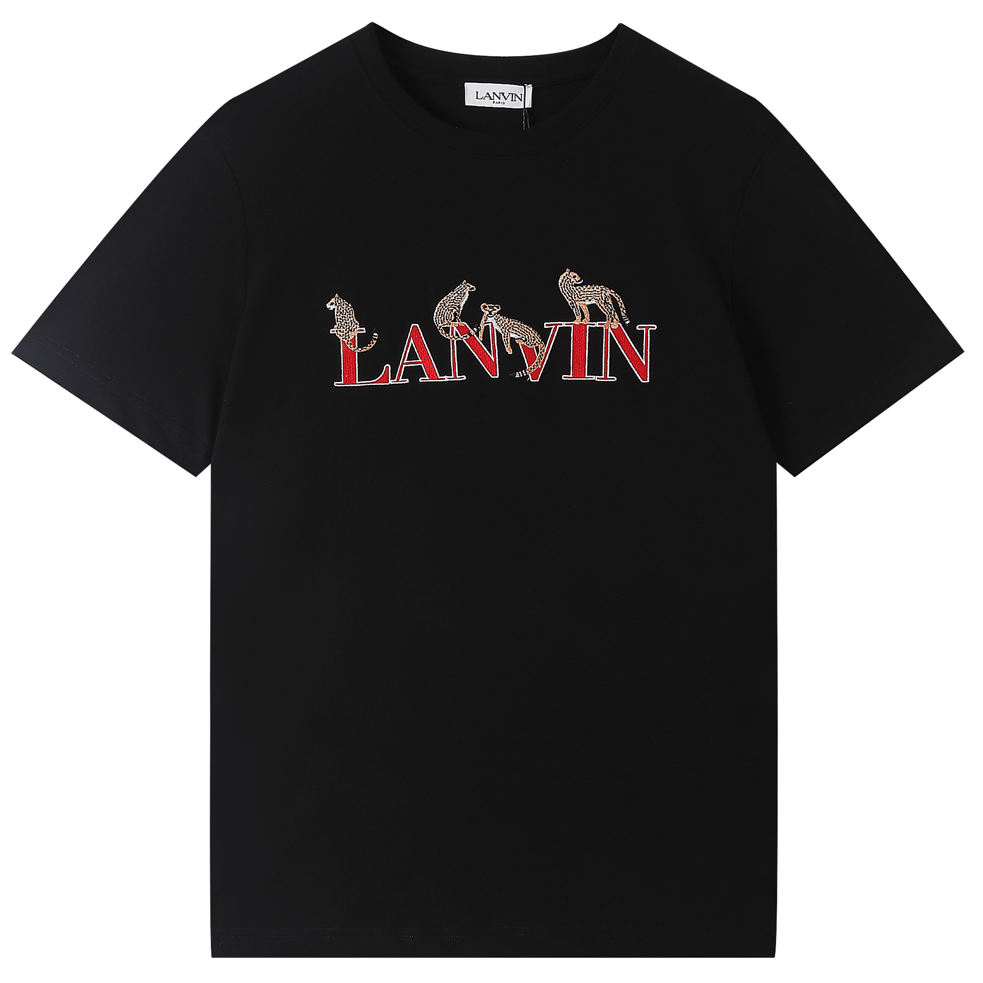 

Mens Womens T shirt cotton lanvin hand painted Luxury Tops ink splash graffiti letters Summer loose shorts sleeve round neck hip hop tshirt df