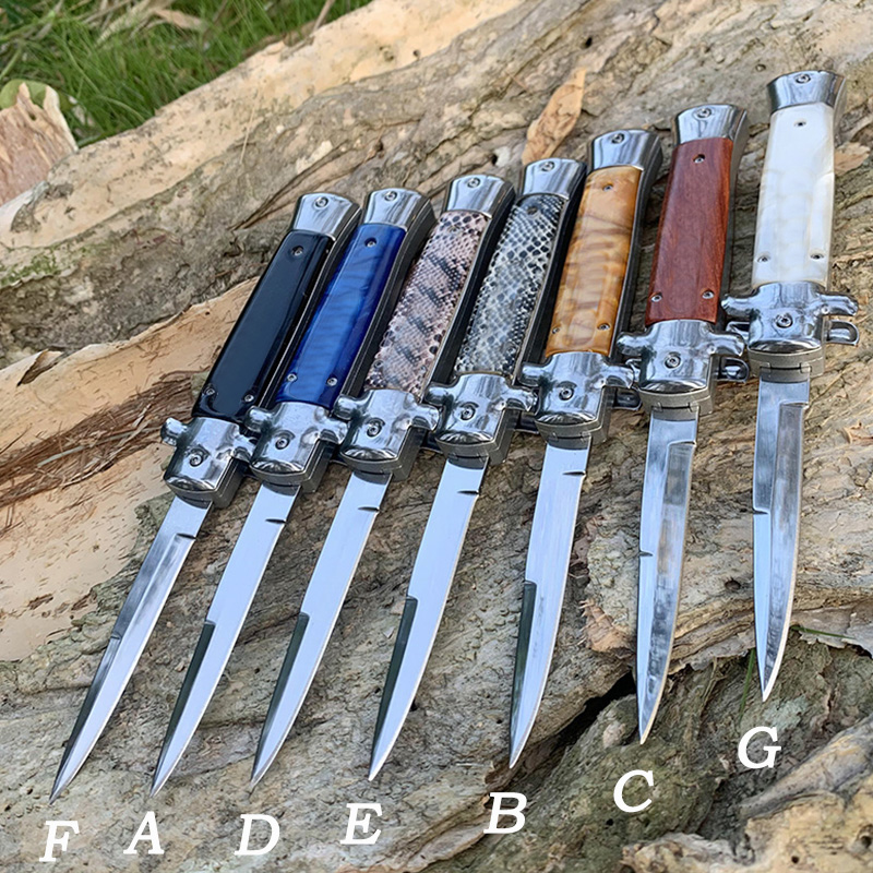 

9 Inch Italian Mafia Tactical Pocket Knives 440C Blade Camping Hunting Auto Self-defense Knives 9INCH EDC Tools