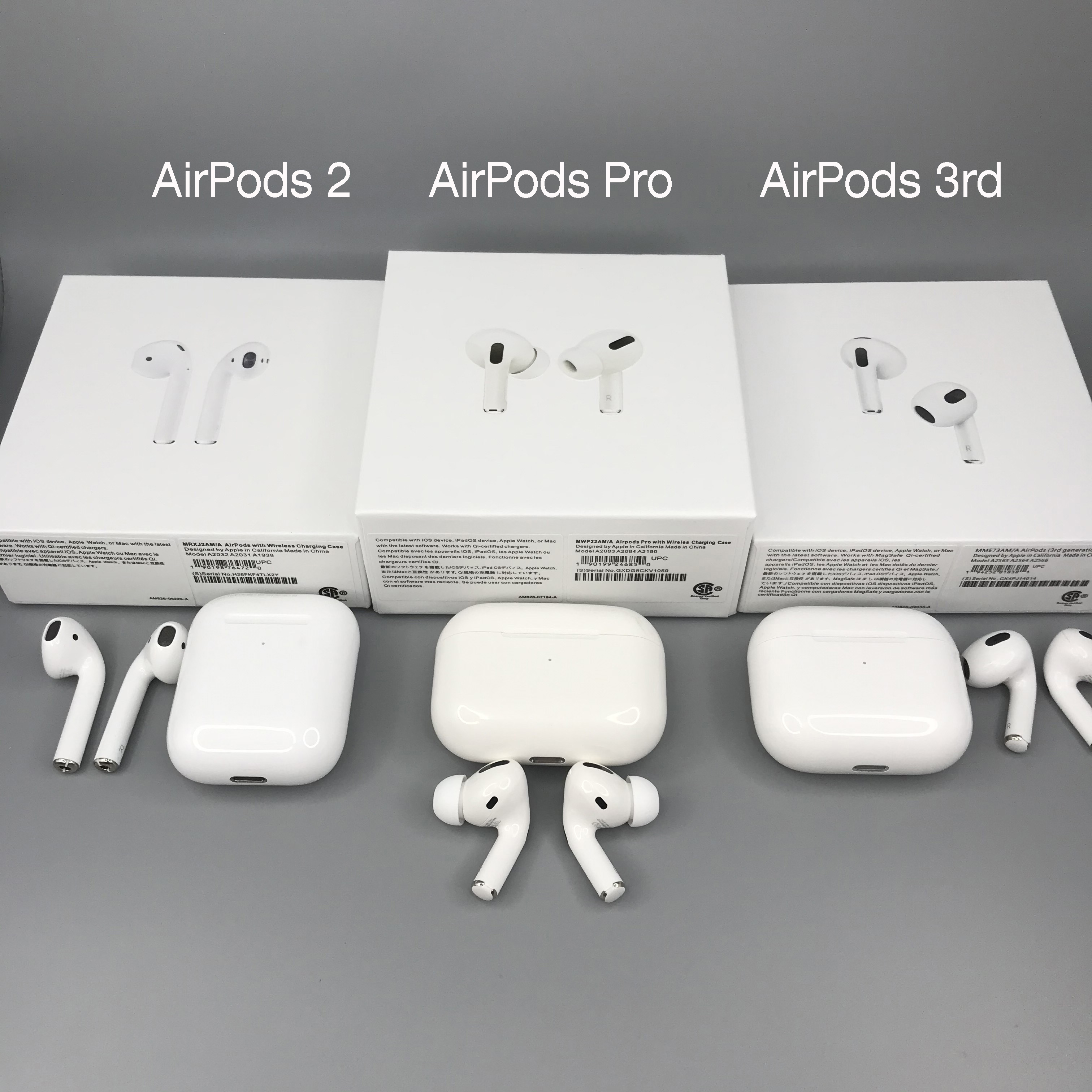 

Air Gen AP3 Pro AP2 New Airpods 3 Wireless Earphones with Charging Box Rename GPS Bluetooth Headphones Pods High Quality Chip Earbuds 2nd Generation, White