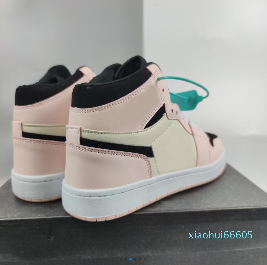 

Jumpman 1s Wmns 1 Mid Barely Orange Basketball shoes Womens shoe Sneakers for size 36-40 BQ6472 asz1, Customize