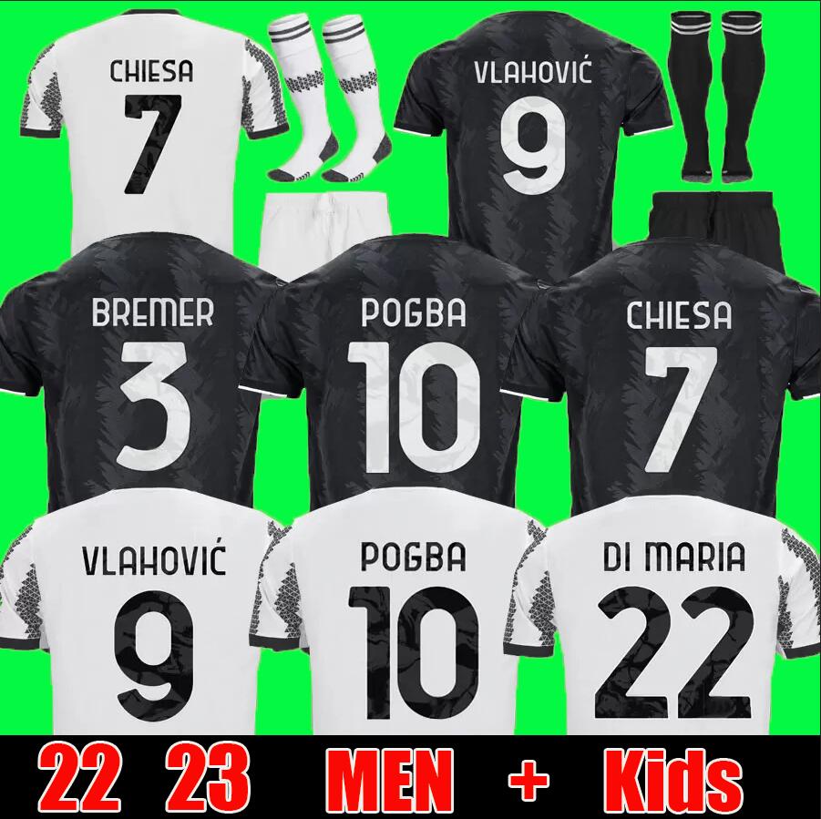 

fans player version 2021 2022 home juventus soccer jersey DI MARIA VLAHOVIC KEAN POGBA CHIESA McKENNIE LOCATELLI top jerseys 21 22 JUVE Kits Men Kids uniform, 22 23 home aldult player serie a