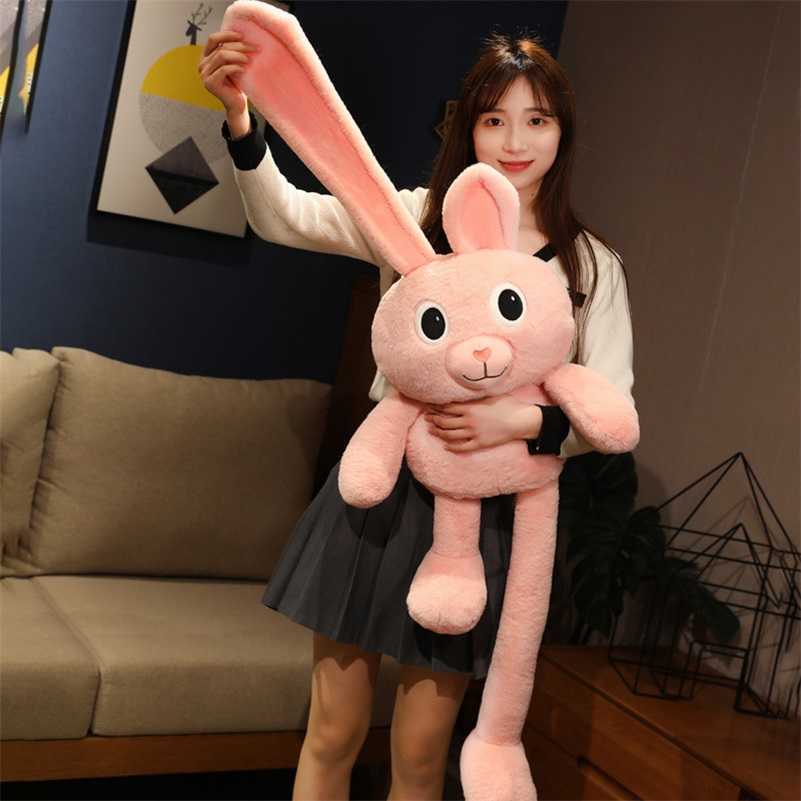 

80cm/ Pull-ear Rabbit Dolls Giant New Creative Plush Toy Ears Stretchable Long-legged Rabbit Doll Girls Kids Sleep Pillow, Extra fees not the product