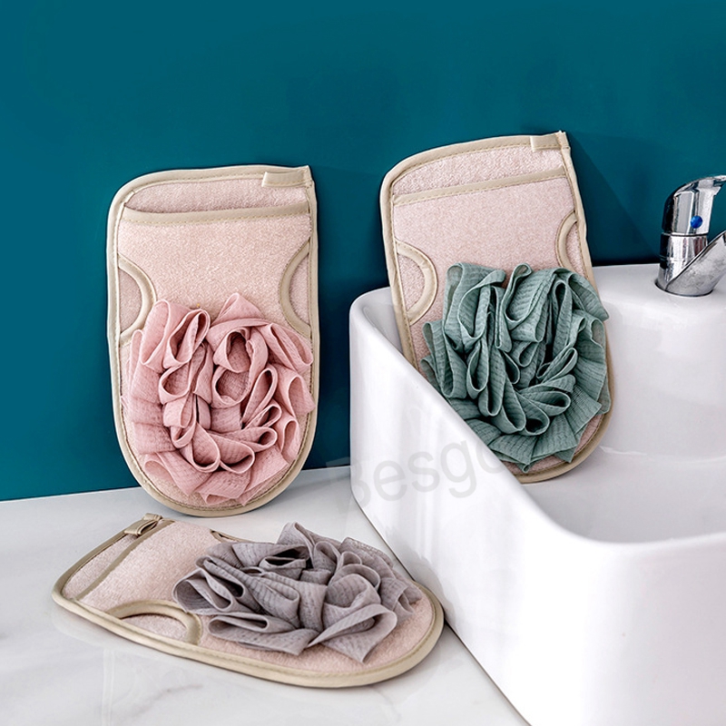 

Double Sided Bath Brushes Adult Exfoliator Baths Glove Bathing Body Cleaning Gloves Portable Bathroom Washing Supplies BH6812 TYJ