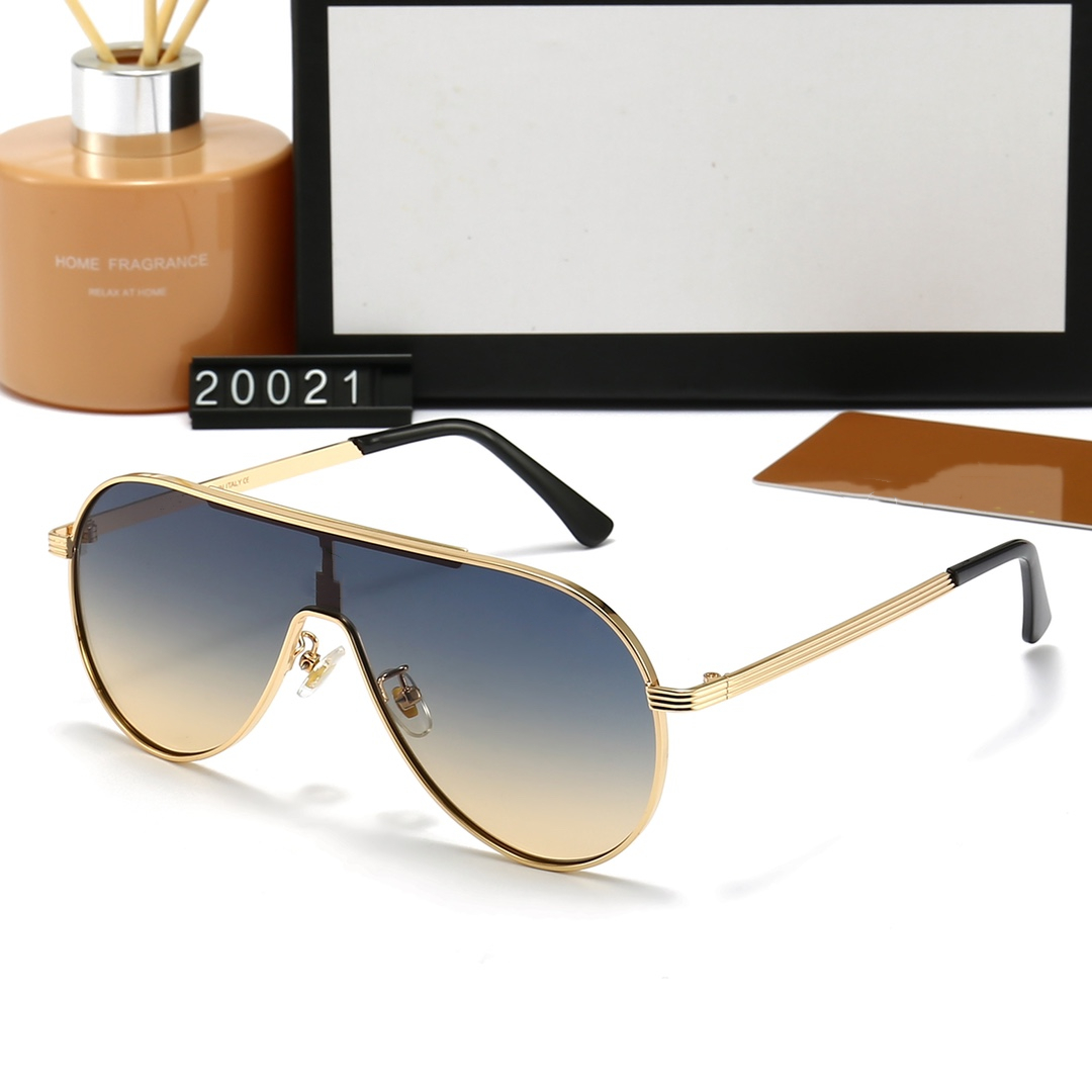 

2022 Brand design Sunglasses women men designer Good Quality Fashion metal Oversized sun glasses vintage female male UV400 20021