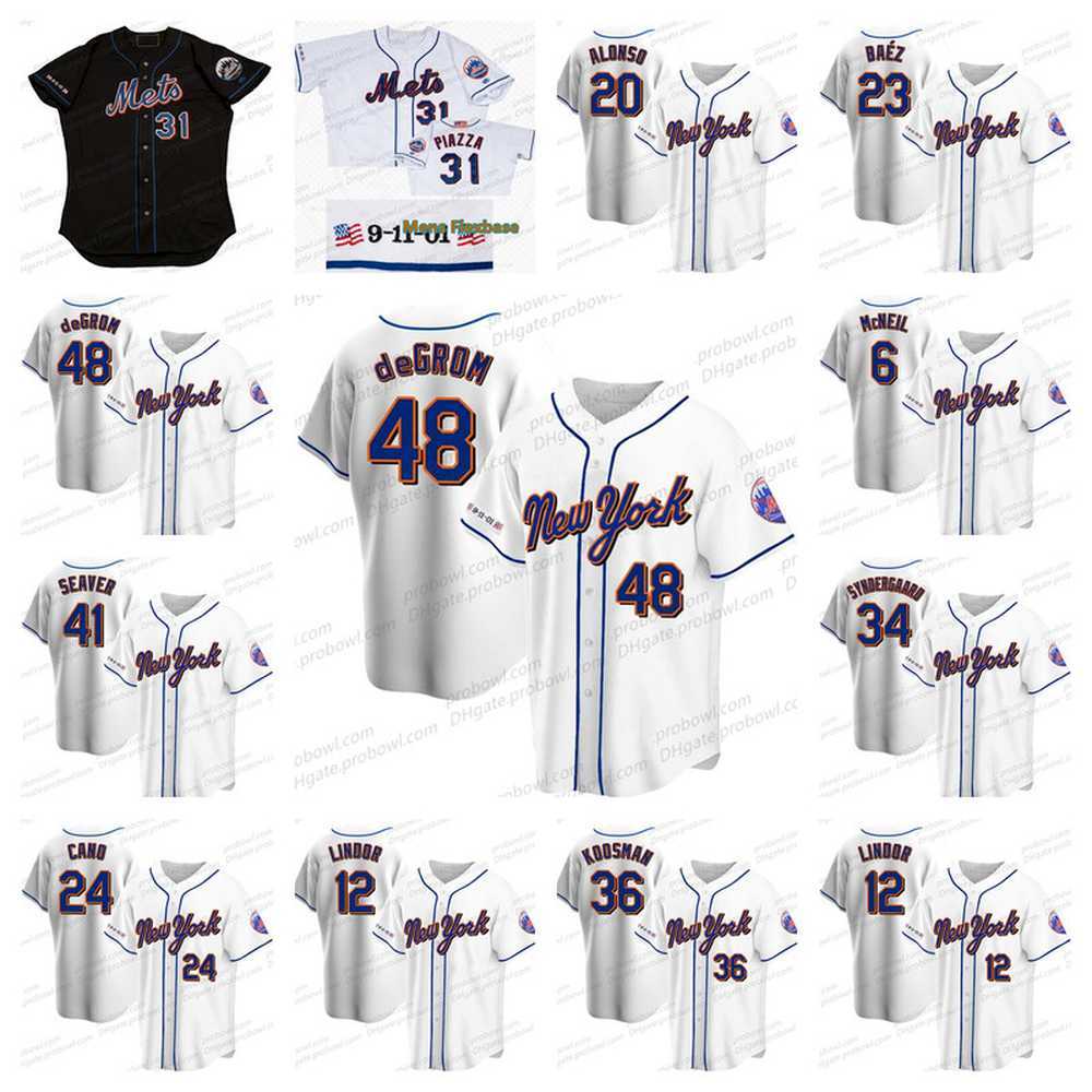 

9/11/ 20th Anniversary Francisco Lindor Jersey Mets Jacob deGrom Pete Alonso New Mike Piazza Dwight Gooden Keith Hernandez Strawberry, Kids/cool base
