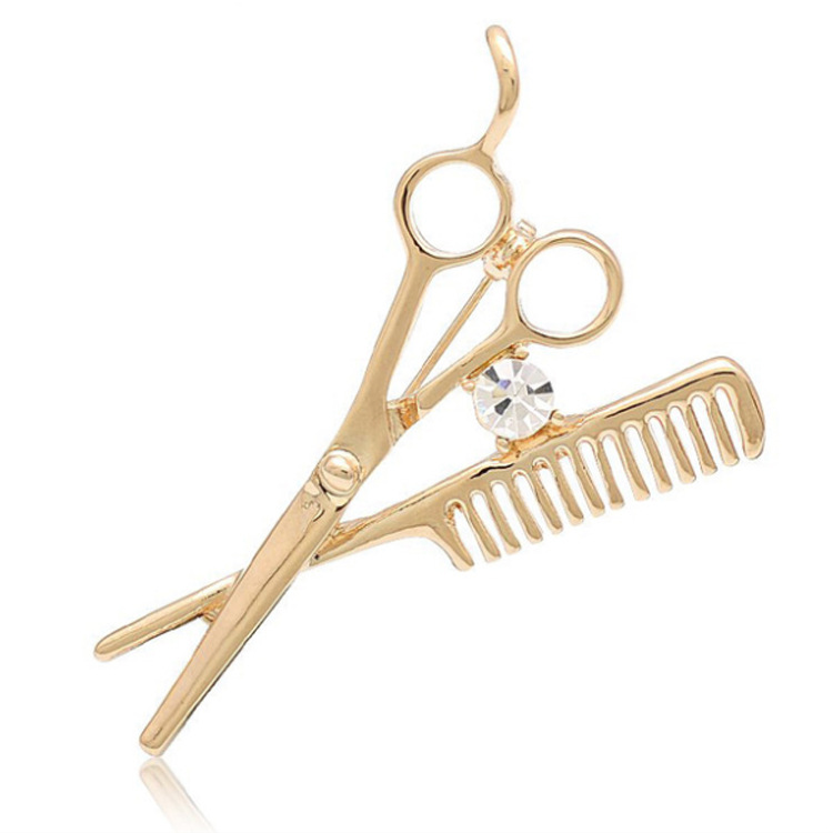 

New trend fashion accessories hair clippers brooches women's enamel pins