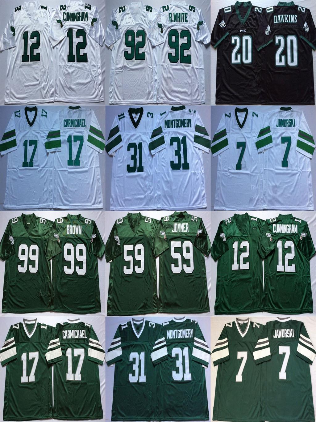 

Ncaa Brian Dawkins Jersey Ron Jaworski Randall Cunningham Harold Carmichael Wilbert Montgomery Seth Joyner Retro Football Jerseys Stitched, White #17 carmichael