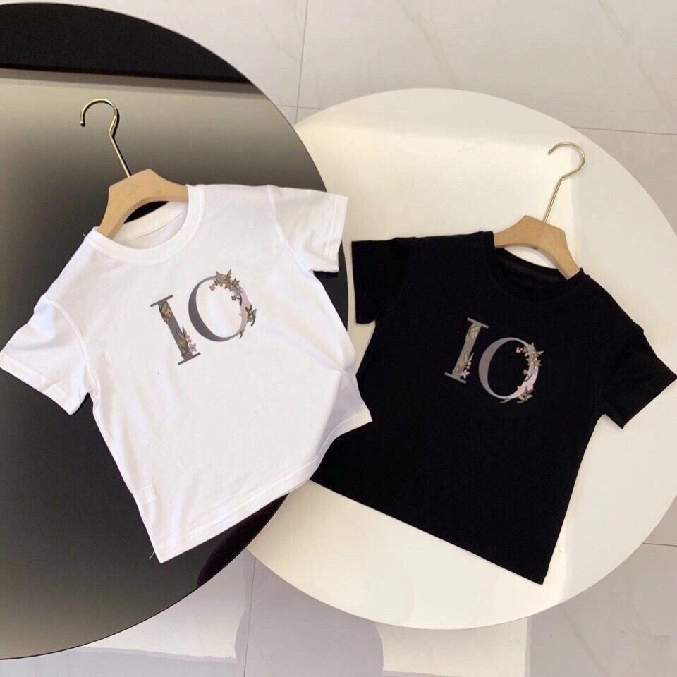 

INS Boys cartoon letter printed T-shirt children round collar short sleeve loose tops 2022 summer kids designer casual Tees clothes No brand tags A8592, 8592-2 white