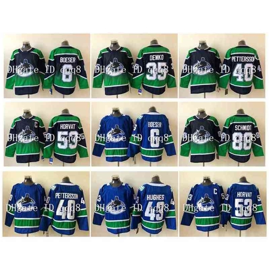 Xfl2020 95 2021 Reverse Retro Jersey 40 Elias Pettersson 53 Bo Horvat 6 Brock Boeser 35 Thatcher Demko 88 Nate Schmidt 43 Quinn