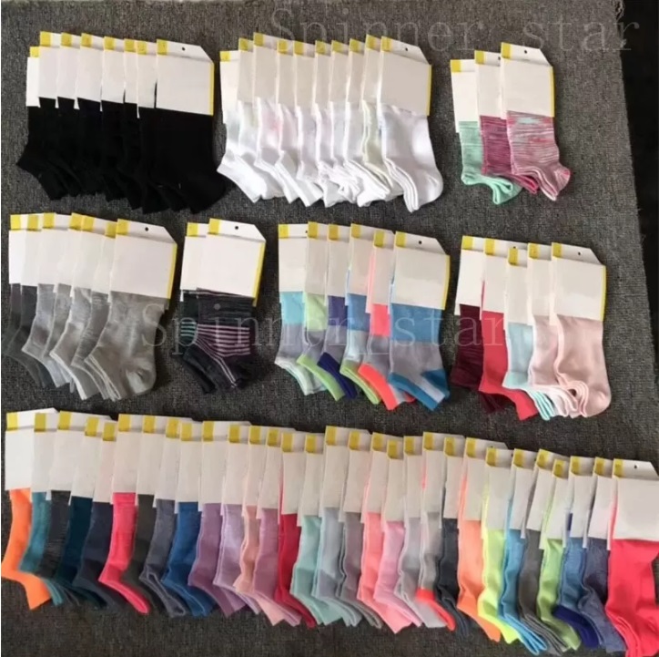 

With Label Four Seasons Fashion Girl Socks Short Boat Cotton Quick Dry Nylon Casual Comfortable Breathable Socks, 2 pcs = 1 pairs