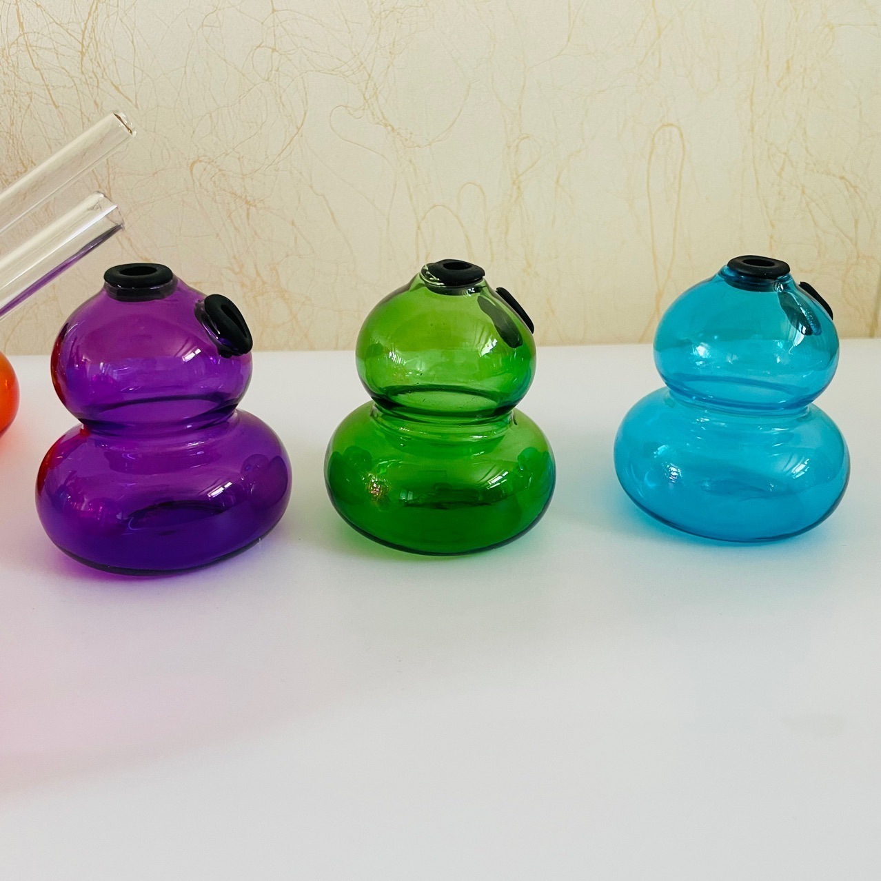 

Oil Gourd Bubbler Color mini Hookahs smoke collector bubbler small bong