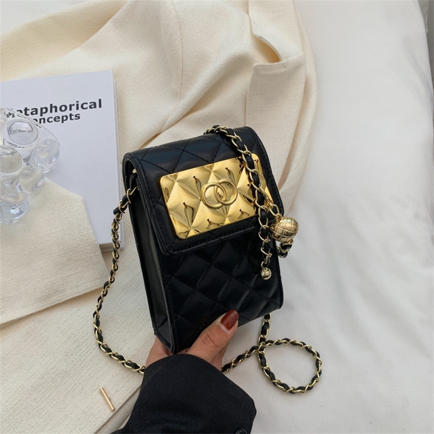 

62% OFF 2022 trendy s Lingge chain women's summer new fashion foreign style small square pearl messenger mobile bag, Yellow