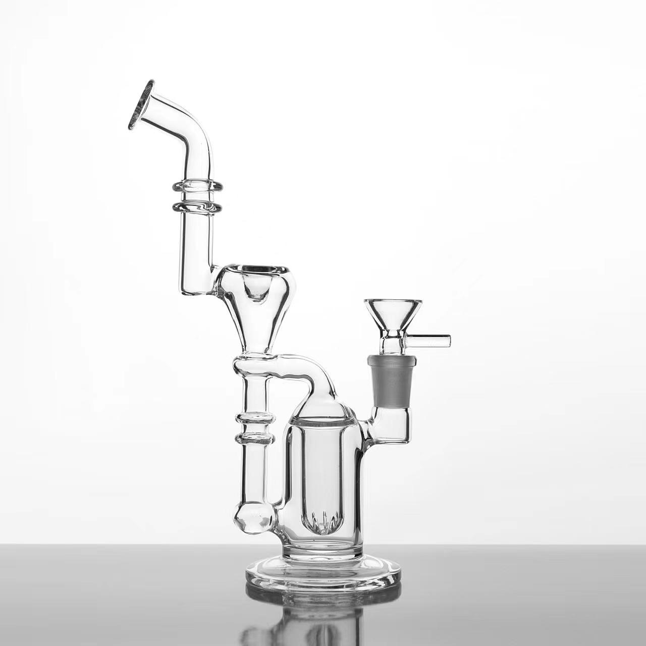 glass bong Bamboo shaped hookah has good water return property it foaming device for oil drilling rig The height is 9 inches-image-766889074