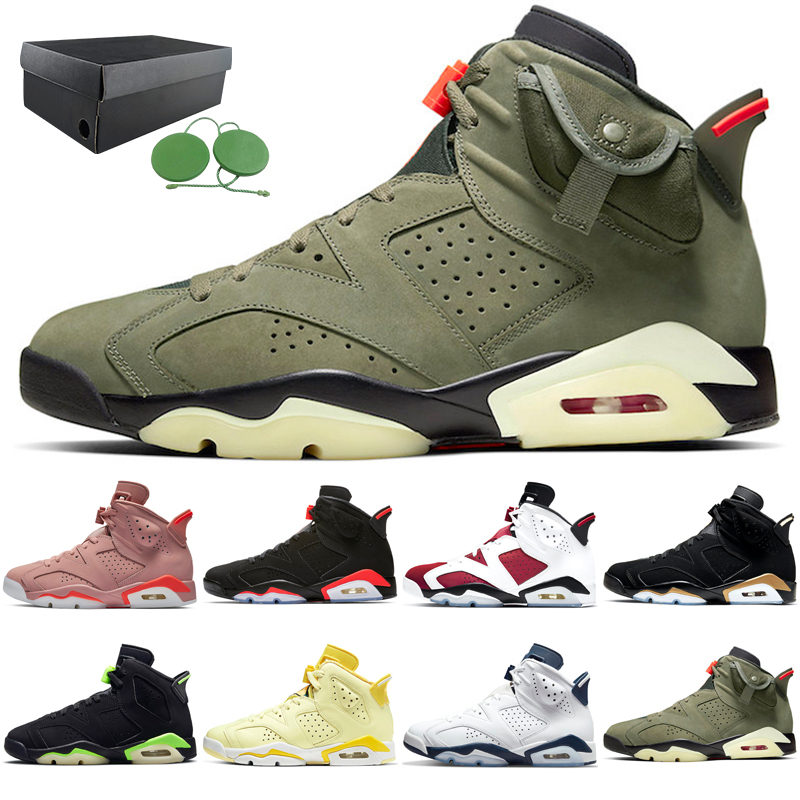 

hotting original 6s basketball shoes men 6 Aleali May Black Infrared Carmine DMP Electric Green Floral Midnight Navy UNC outdoor sports sneakers with box
