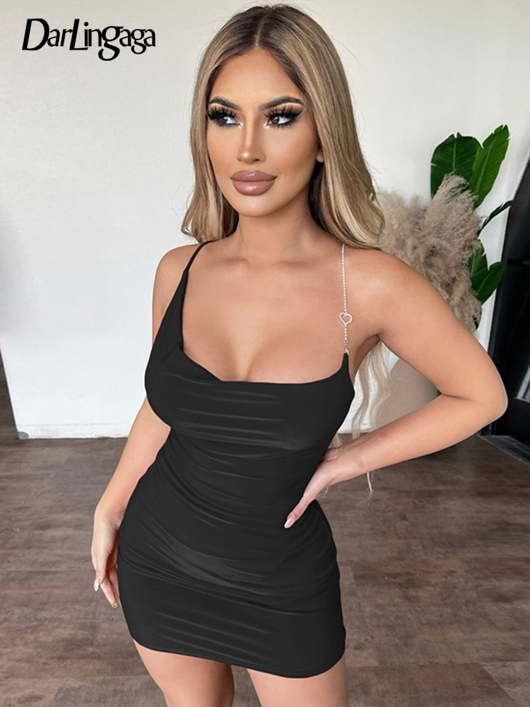 

Asymmetrical Diamonds Strap Bodycon Sexy Dress Summer Women Fashion Elegant Clubwear Party Dresses Elegant Sundress, Black dress