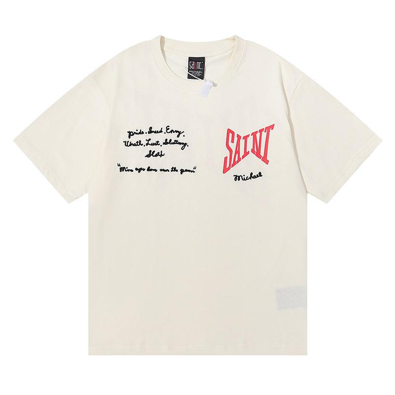

T Shirts Tee Men Women Printed Short Sleeve T-shirt Tops Summer Tees 22FW, Beige