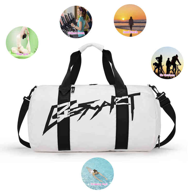 

Sports Gym Duffle Bag with Shoes Compartment Smart Waterproof Travel Packet for Woman & Man Large Shoulder Fitness Tote Bag 220611, Black