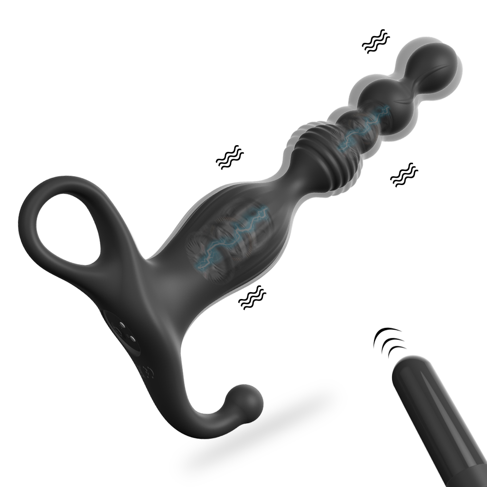 10 Speed Wireless Prostate Vibrator Dildo Sex Toy for Adult Butt Plug Clitoris Stimulator Prostate Massager Silicone Anal Beadsg-image-764636531