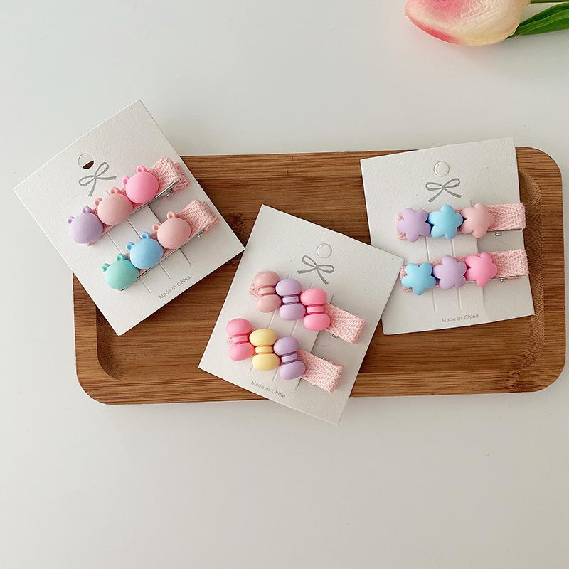 

Hair Accessories Spring And Summer Cute Candy Color Kid's Wrapping Bangs Clip All-match Little Princess Girl Hairpin Korean AccessoriesH