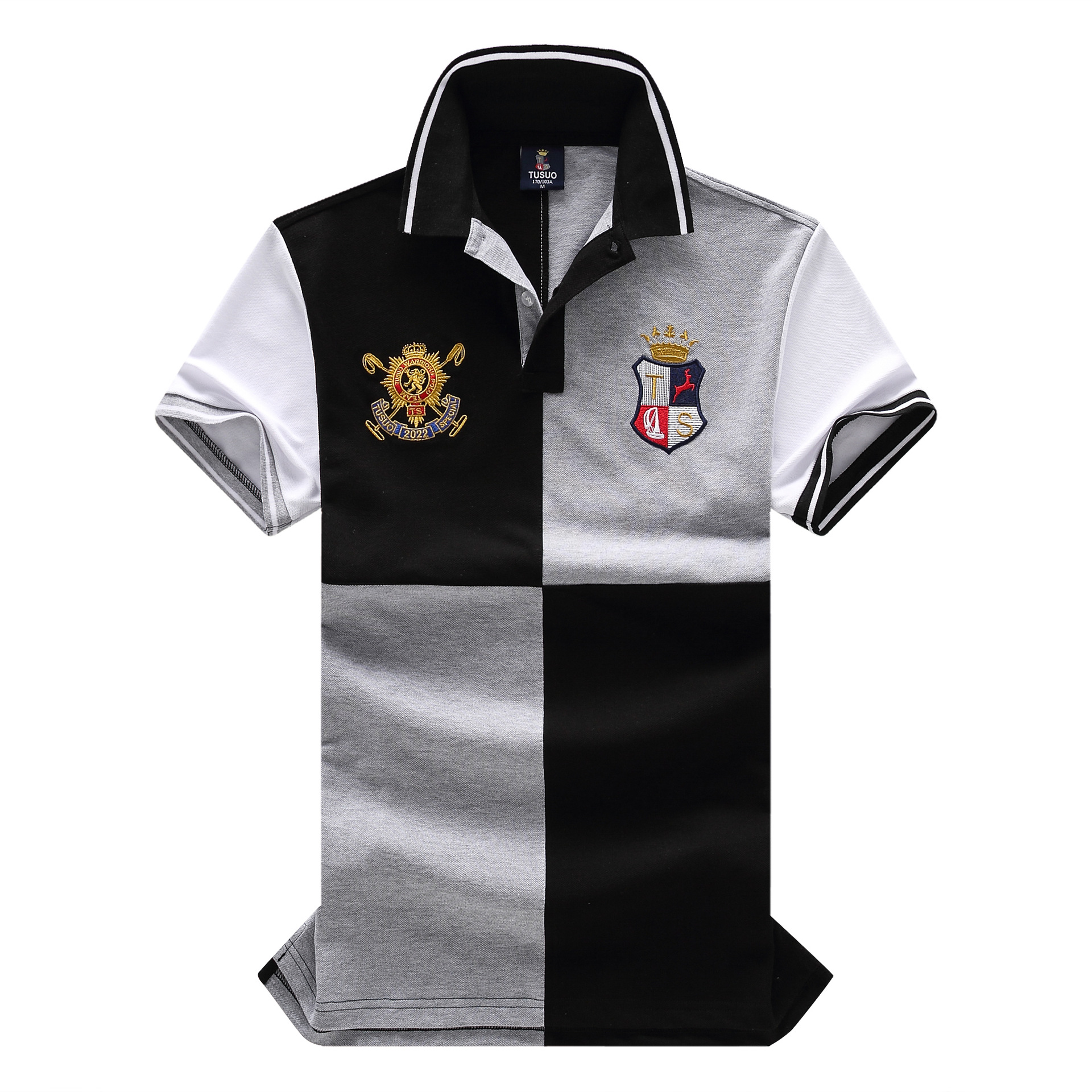 

[Cotton Versatile] 2022 Tusuo Brand Polo Shirt Trendy Men's High-quality Color Matching Color Matching Casual Sports CasualS-6XL, Ts335-1