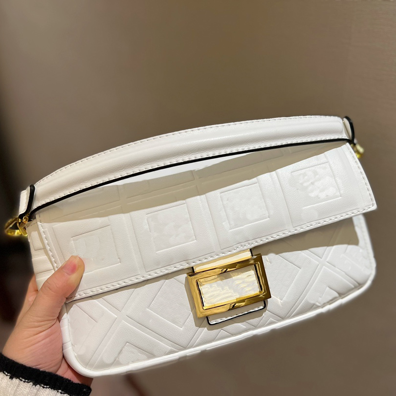 

Female Bags Fashion Baguette Bag Original Quality ladybag Classic Underarms Necessary bag Design Handbag shopping Handbags Suit-bags Casual Tote-bags, White
