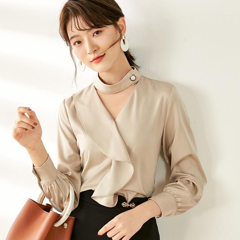 

Womens Tops And Blouses Plus Size Ruffle Chiffon Blouse Shirt Office Long Sleeve Shirts Women Blusas De Mujer 2022 Women, Green