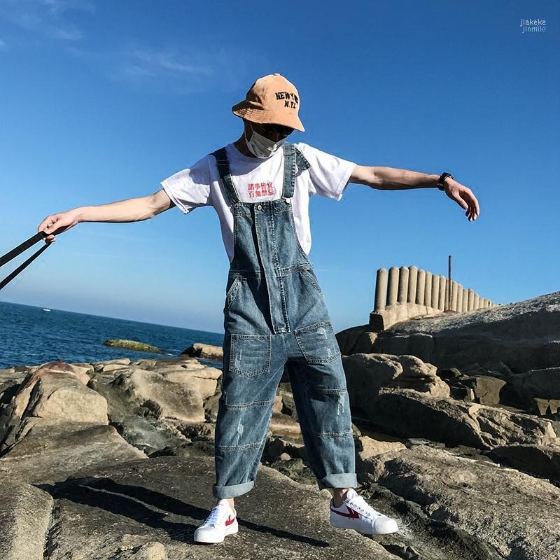 

Men's Jeans Baggy Jean Jumpsuits Men Boyfriend Low Drop Crotch Denim Overalls Pants Hip Hop Wide Leg Harem Trousers Large Size Rompers A9232, Blue