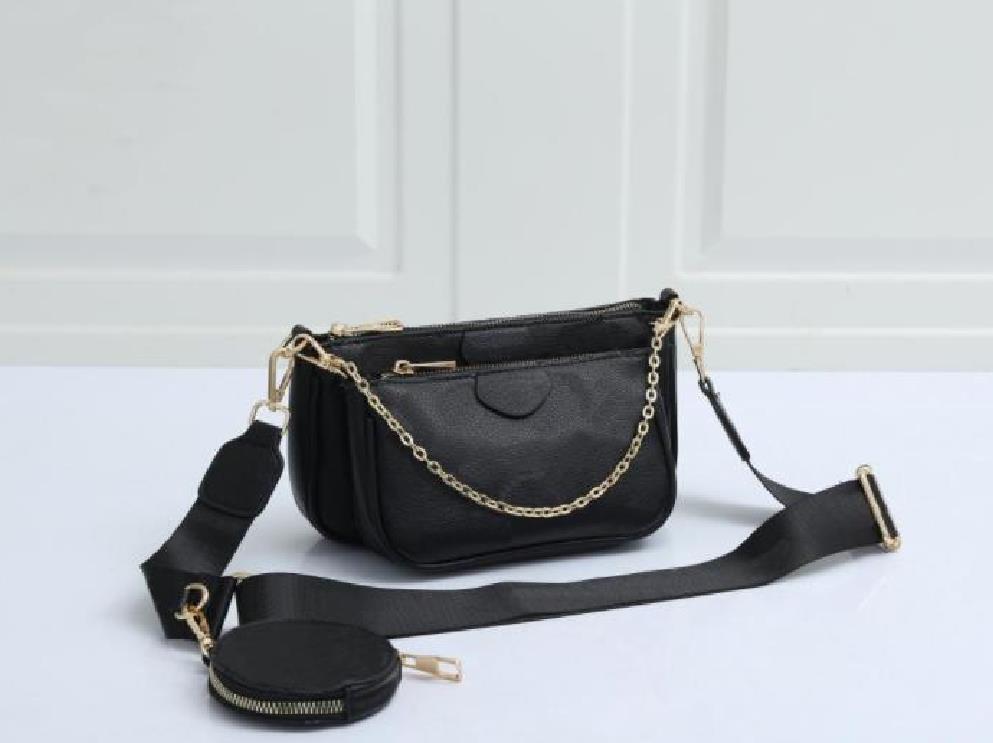 

Designers multi pochette felicie accessories handbag genuine leather shoulder crossbody bag purses 3 pcs purse bags, No bag